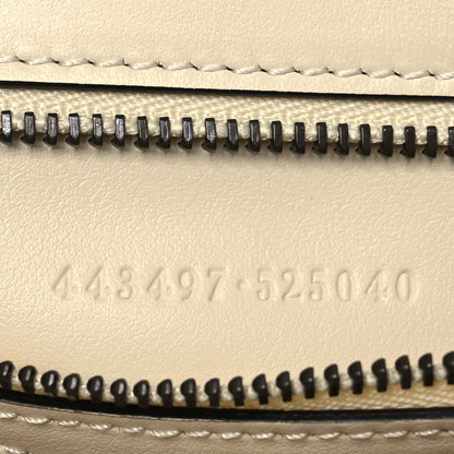 Gucci Cotton Calfskin Matelasse Floral Print Small GG Marmont Shoulder Bag Ivory Pink 7 of 12