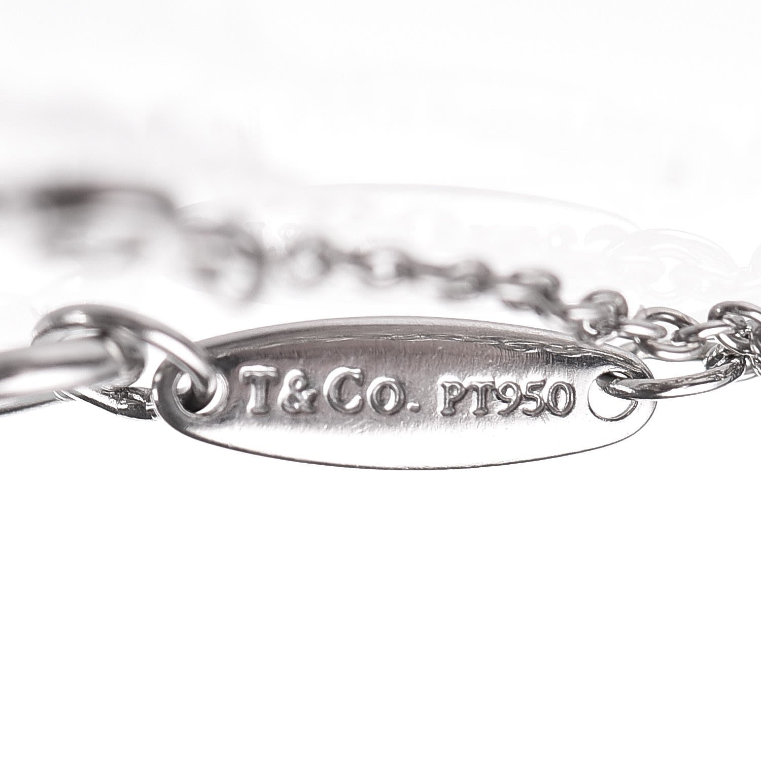 Tiffany Platinum Diamond .30ctw Elsa Peretti Diamonds by the Yard Station Bracelet 5 of 7