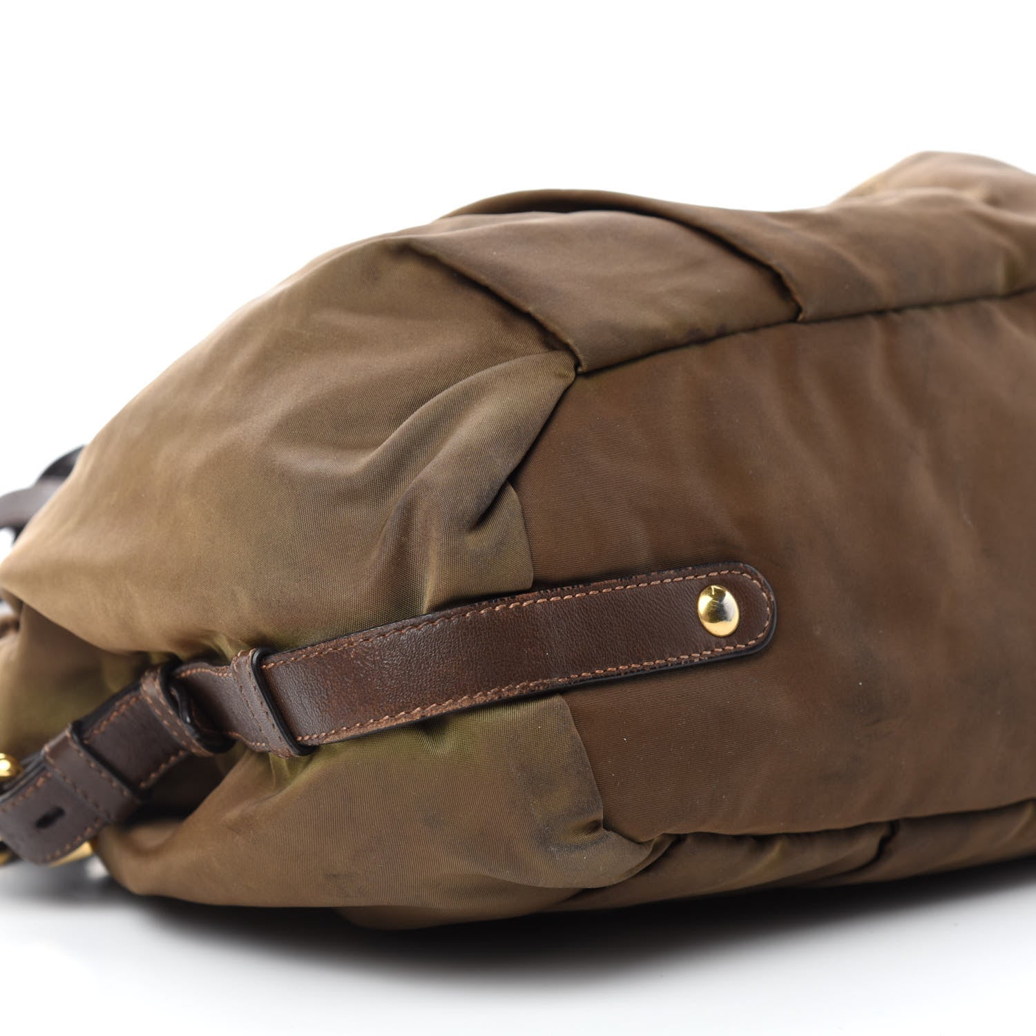 Prada Tessuto Nylon Jacquard Logo Tote Brown 6 of 18