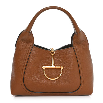 Gucci Grained Calfskin Softbit Medium Shoulder Bag Brown 1 of 11