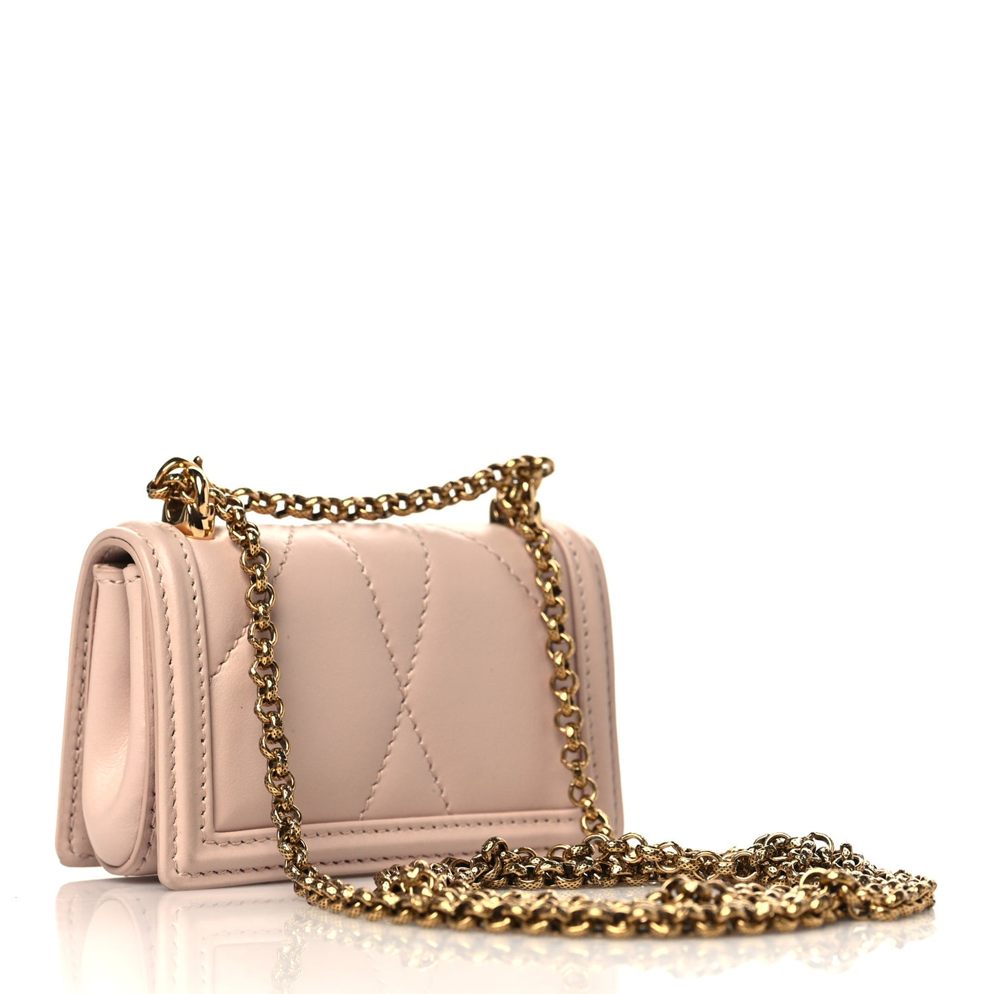 Calfskin Micro Devotion Crossbody Bag Cipria
