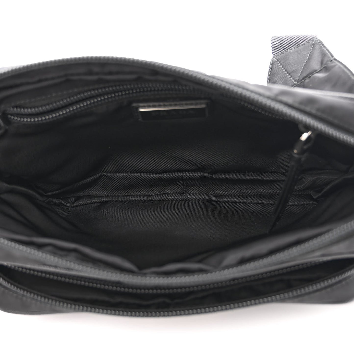 Tessuto Nylon Saffiano Belt Bag Black