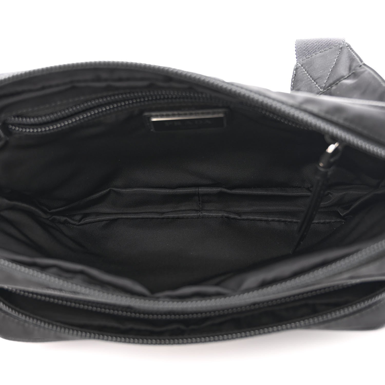 Prada Tessuto Nylon Saffiano Belt Bag Black 5 of 12