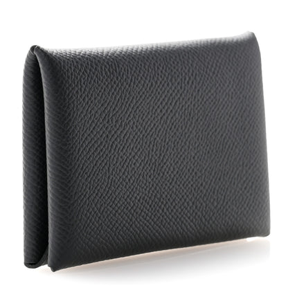 Hermes Epsom Calvi Card Case Black 3 of 7