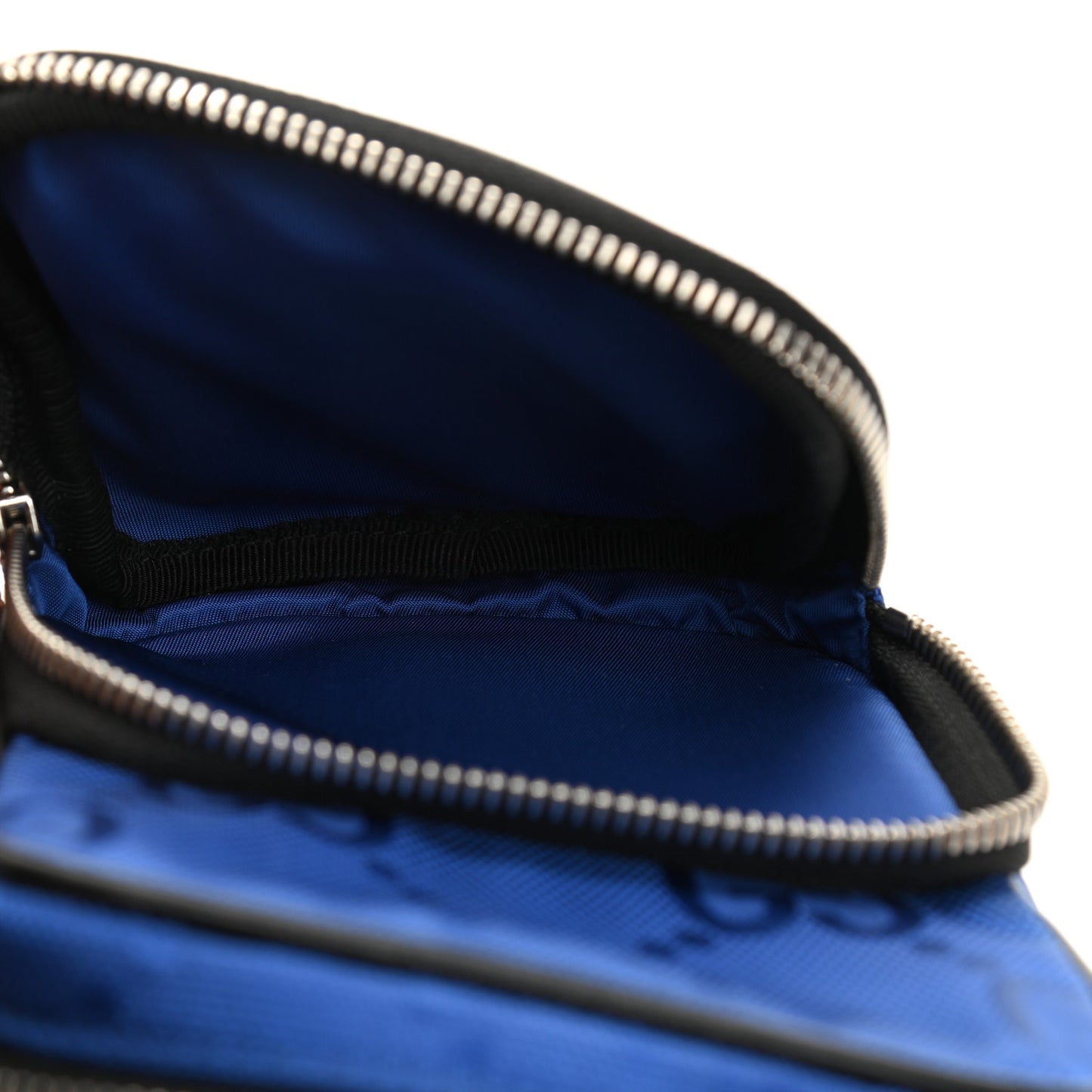 Econyl Nylon Monogram Off The Grid Shoulder Bag Guilted Blue Black