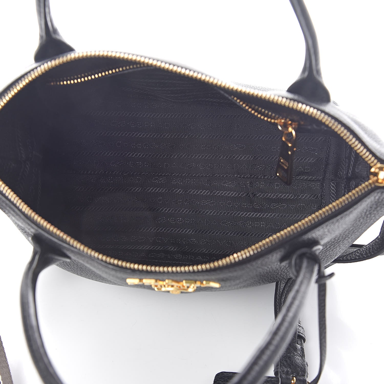 Prada Vitello Daino Tote Black 5 of 14