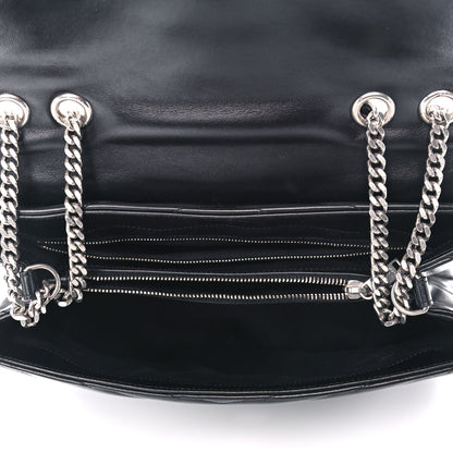 Saint Laurent Calfskin Y Quilted Monogram Medium Loulou Chain Satchel Black 5 of 12