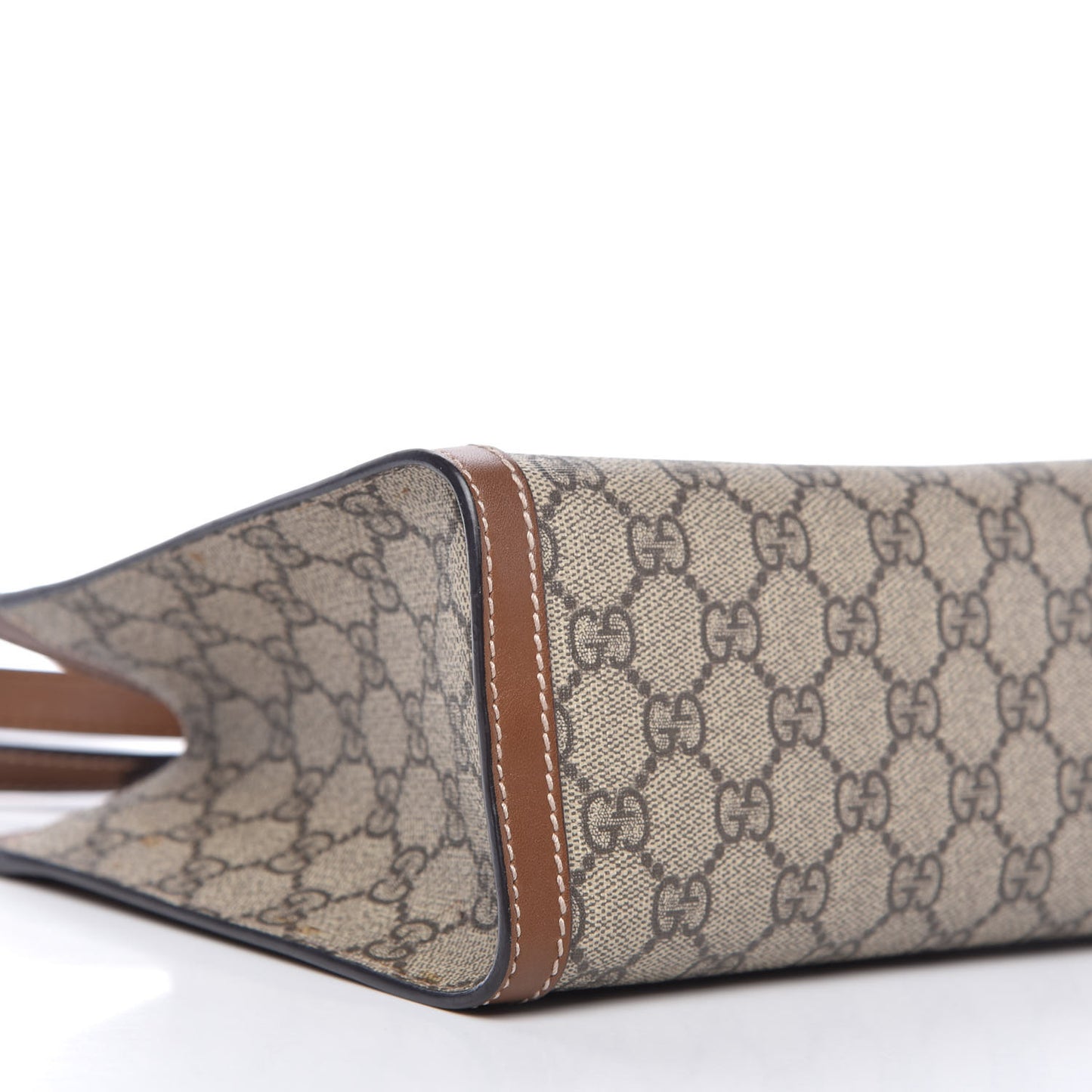 GG Supreme Monogram Calfskin Small Padlock Tote Beige Ebony Tuscany