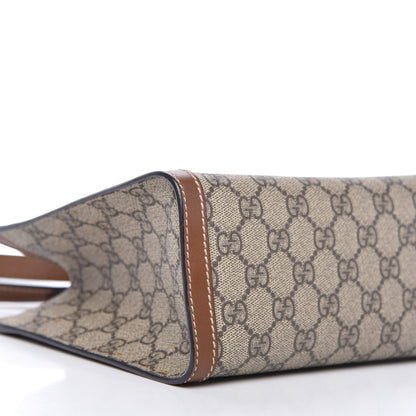 Gucci GG Supreme Monogram Calfskin Small Padlock Tote Beige Ebony Tuscany 6 of 10