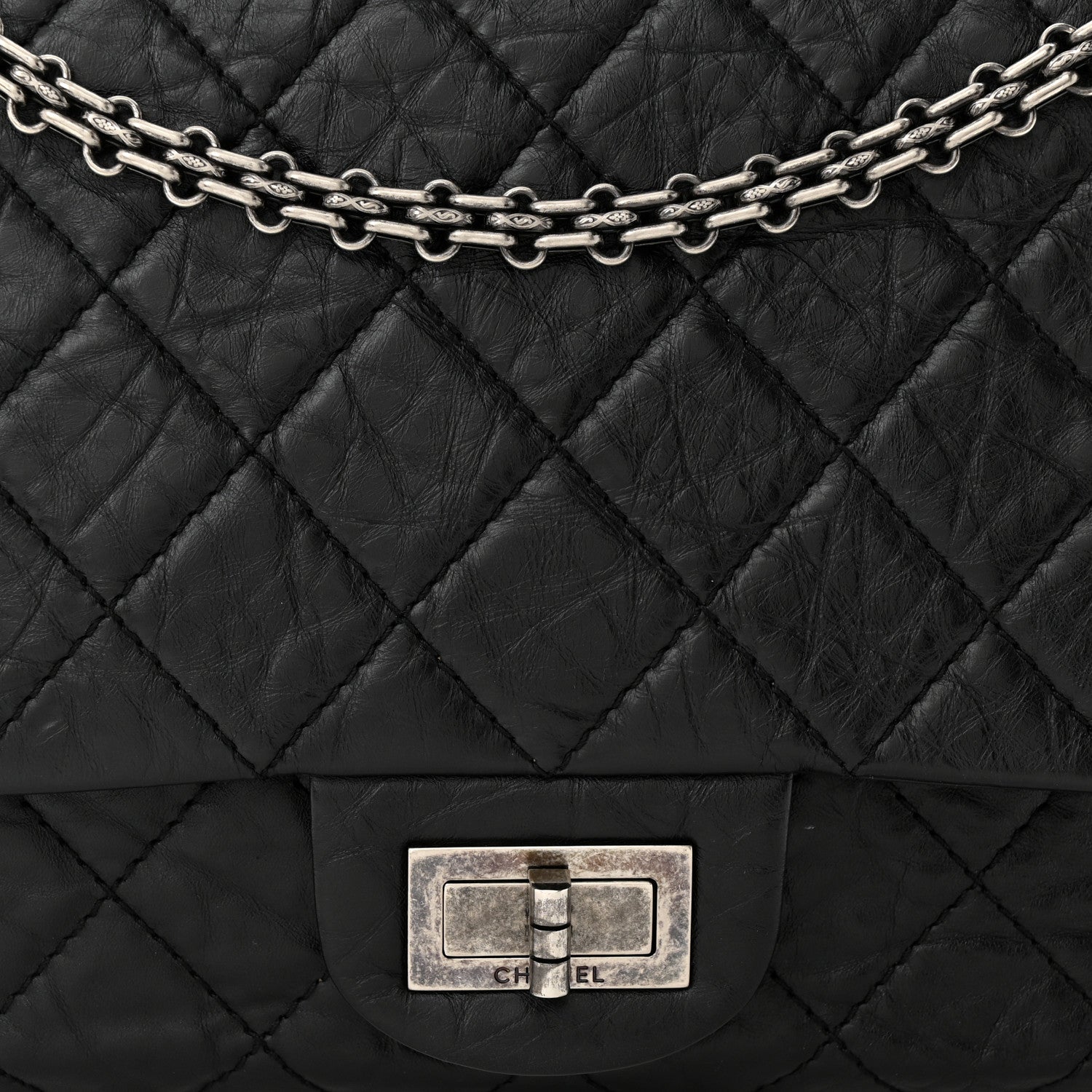 Chanel Aged Calfskin Quilted 2.55 Reissue 227 Flap Black 8 of 10