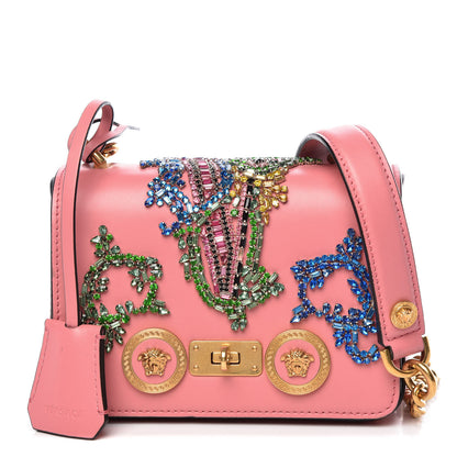 Versace Calfskin Embellished Icon Small Crossbody Bag Pink 1 of 10