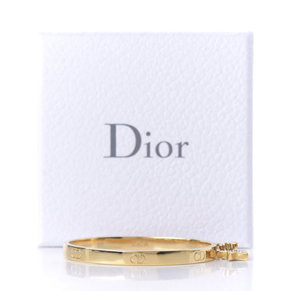 Christian Dior Metal Crystal Lucky Locket Star Bracelet Gold 7 of 8