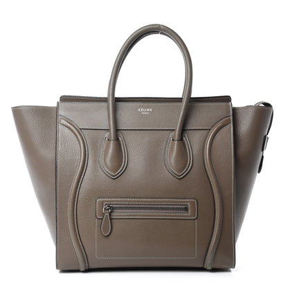 Celine Drummed Calfskin Mini Luggage Souris 1 of 10