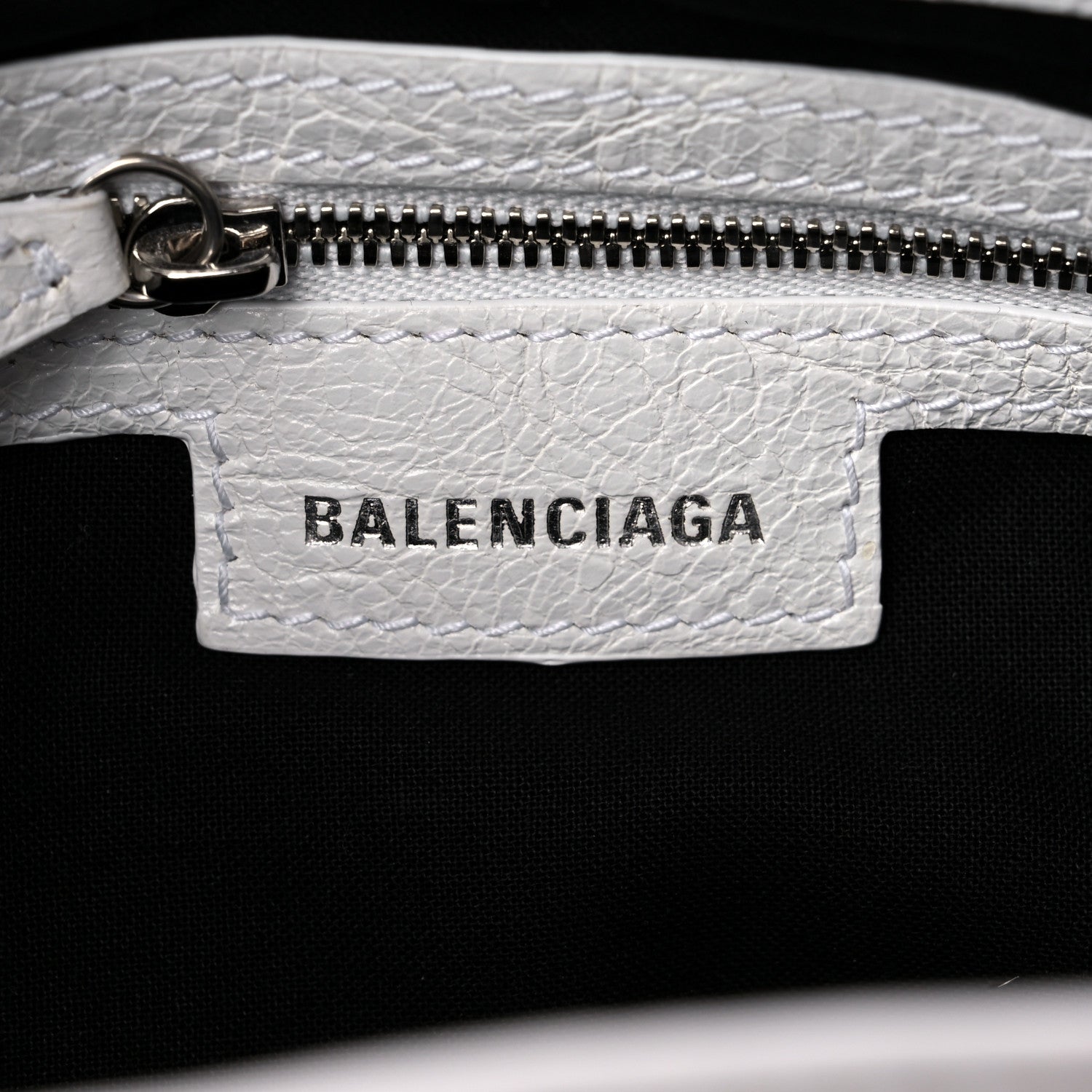 Balenciaga Agneau Arena Le Cagole Bucket Bag XS Optic White 7 of 10