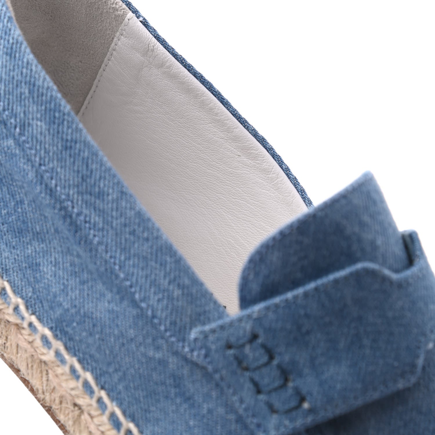 Hermes Denim Canvas Womens Trip Espadrilles 39 Bleu Clair 11 of 12