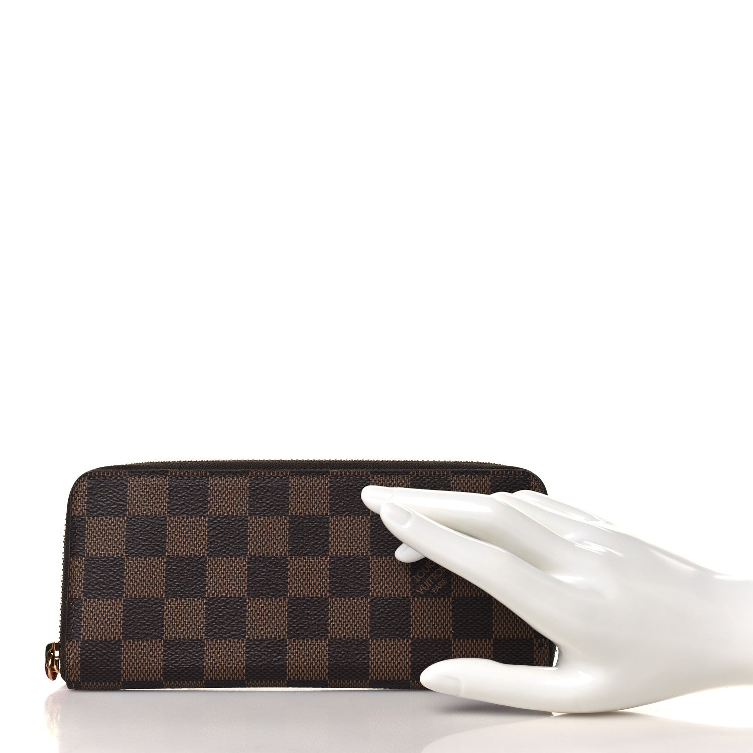 Louis Vuitton Damier Ebene Clemence Wallet Cherry 2 of 6