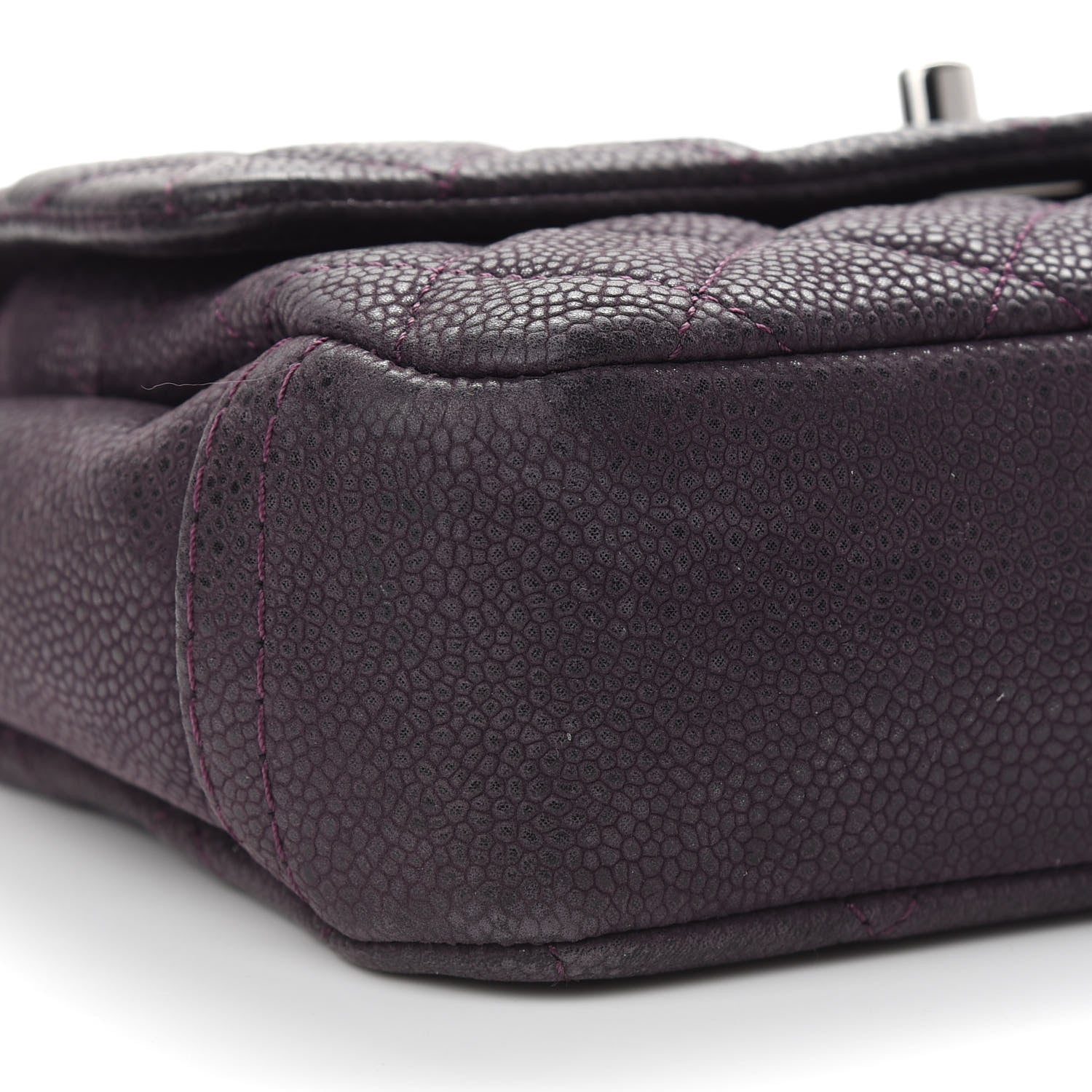 Chanel Iridescent Caviar Quilted Small Lady Pearly Flap Plum 8 of 11