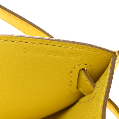 Hermes Swift Kelly Pochette Clutch Lime 7 of 8