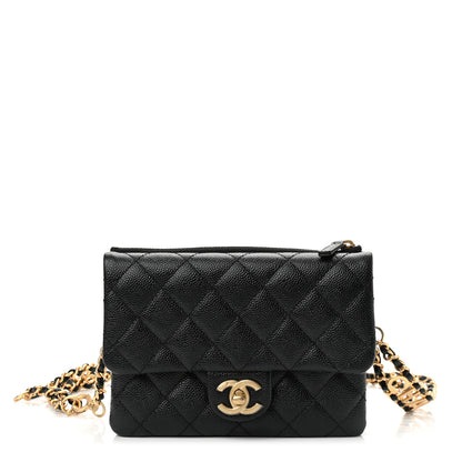 Chanel Shiny Caviar Pick Me Up Flap Belt Bag Black 1 of 12