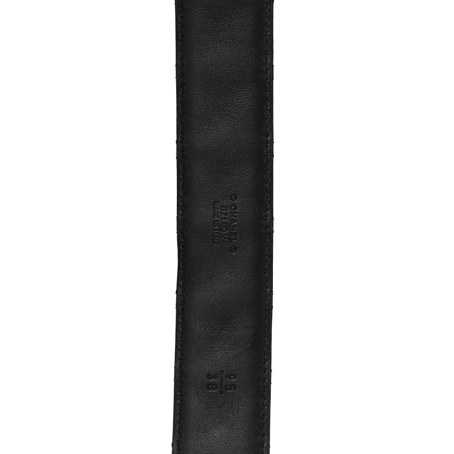 Chanel Lambskin Quilted CC Chain Belt 95 38 Black 4 of 11