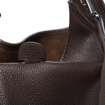 Hermes Taurillon Clemence Evelyne III GM Chocolate 7 of 11