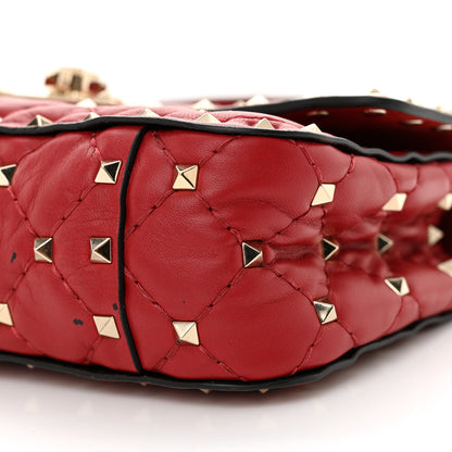 Valentino Garavani Nappa Small Rockstud Spike Shoulder Bag Rosso Valentino 10 of 12
