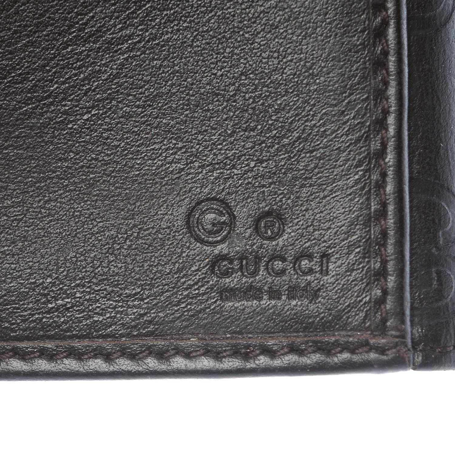 Gucci Guccissima Eclipse Continental Flap Wallet Dark Brown 6 of 9