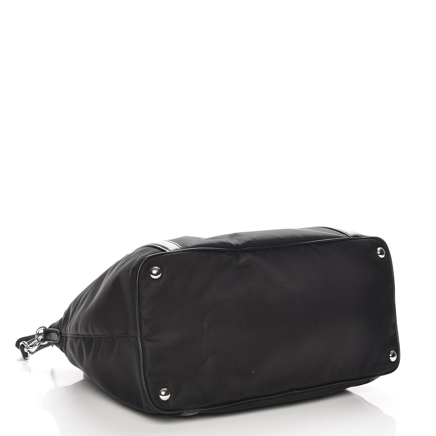 Tessuto Nylon Soft Calf Tote Nero Black
