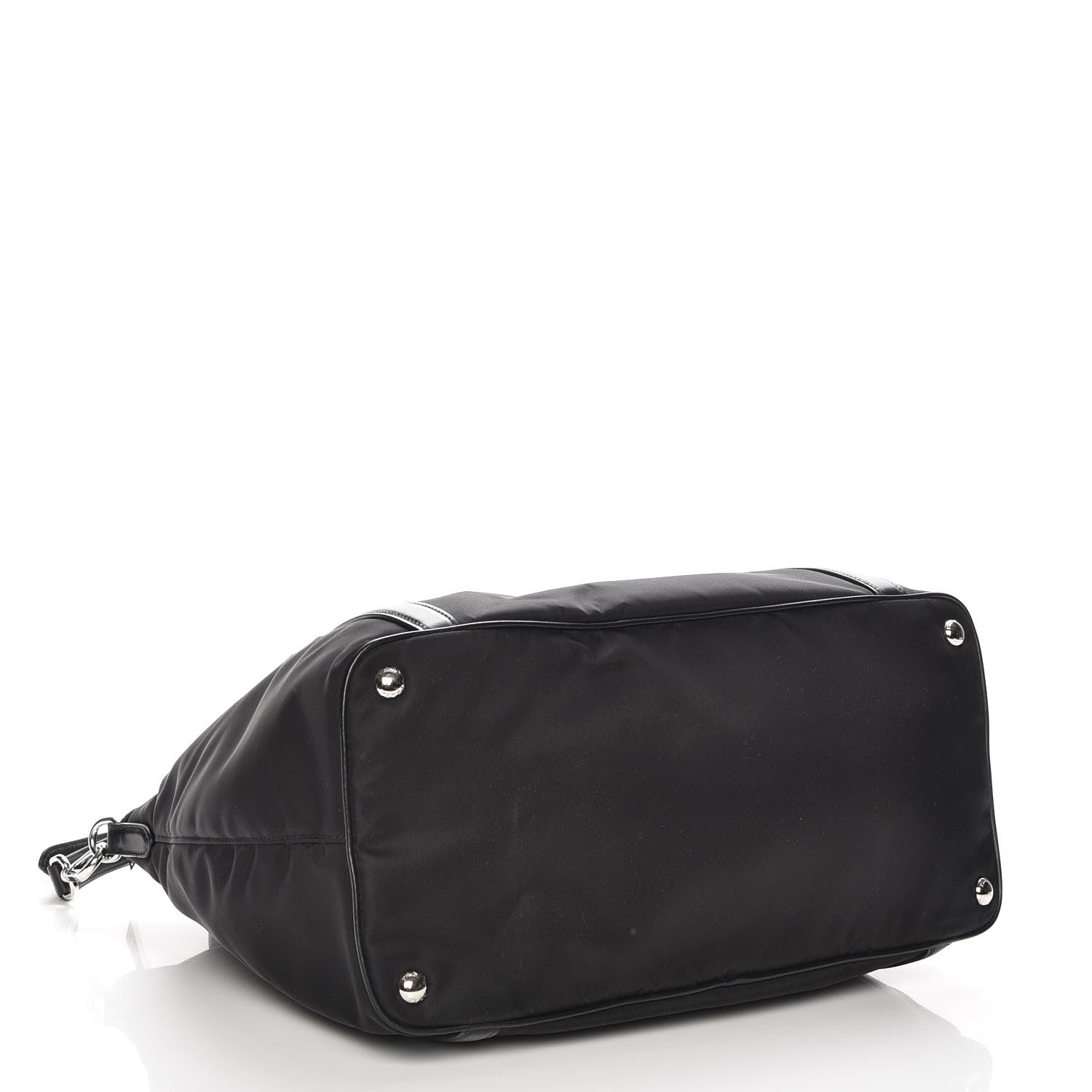 Prada Tessuto Nylon Soft Calf Tote Nero Black 5 of 9