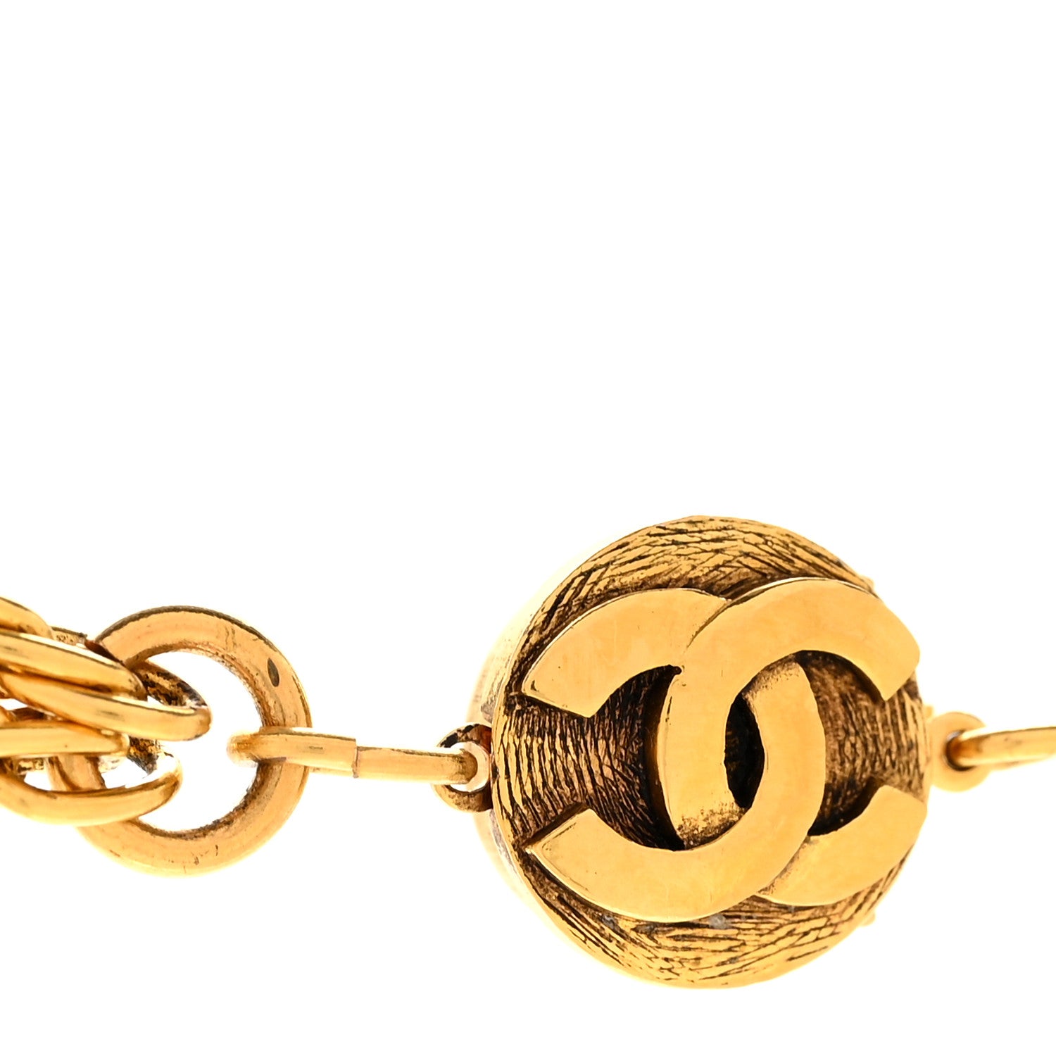Chanel Gripoix Chicklet Sautoir Necklace Gold Red 7 of 8