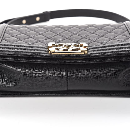 Chanel Caviar Quilted Medium Boy Flap Black 12 of 13