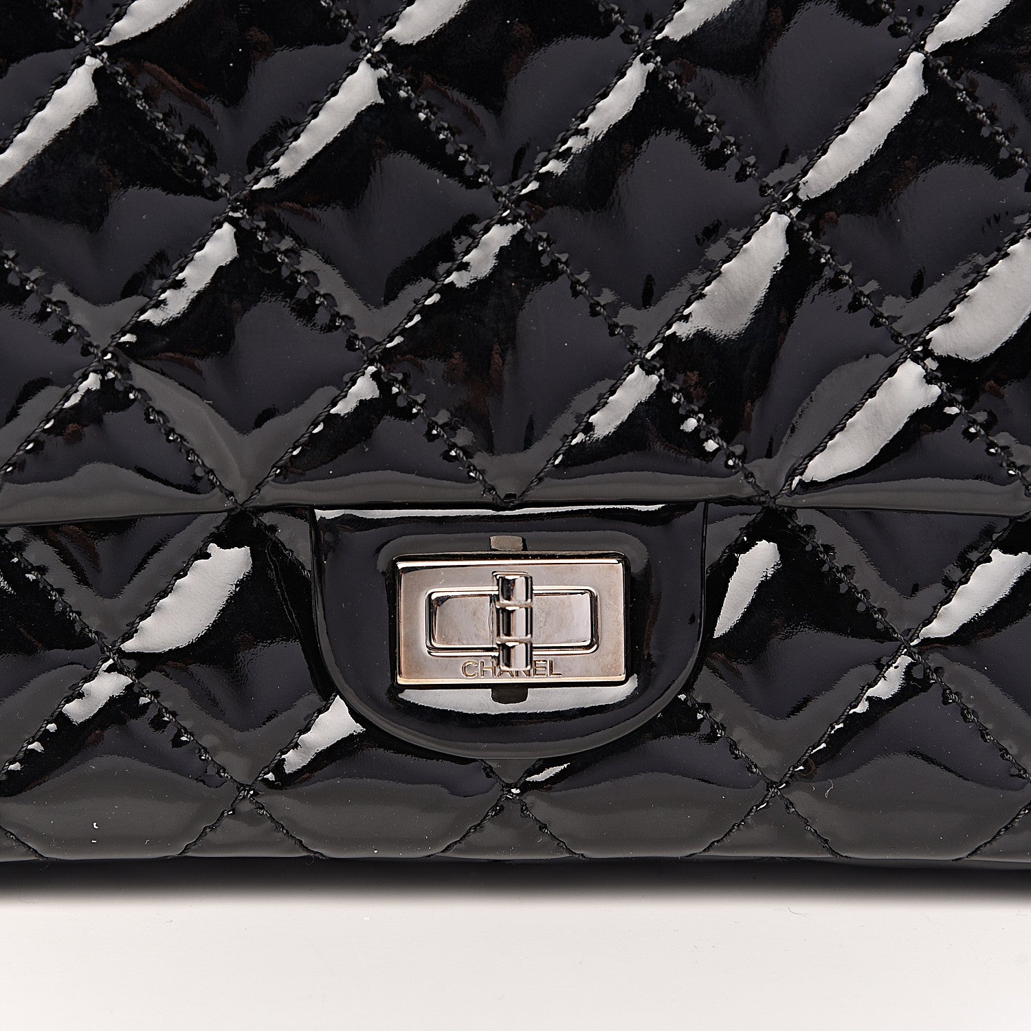 Chanel Patent Quilted 2.55 Reissue 227 Flap Black 8 of 12