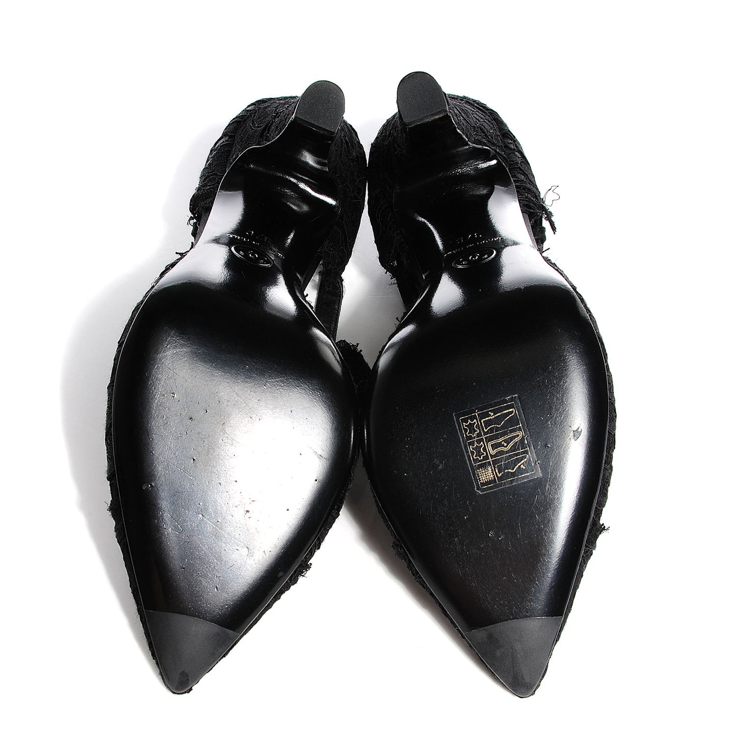 Lace Ankle Strap Pumps Black 37