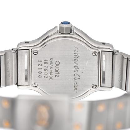 Cartier Stainless Steel 18K Yellow Gold 25mm Santos Octagon Quartz Watch 4 of 5