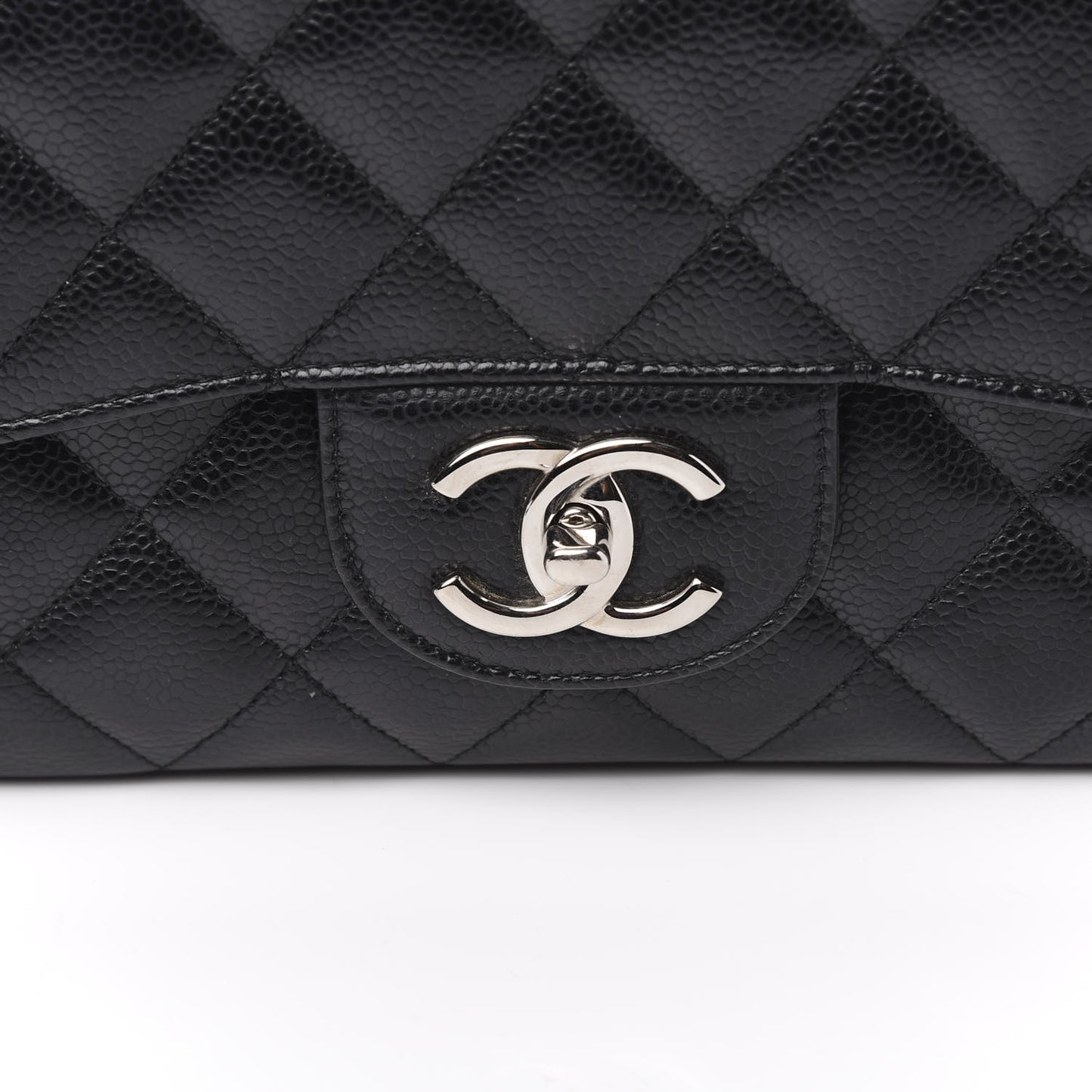 Caviar Quilted Maxi Double Flap Black