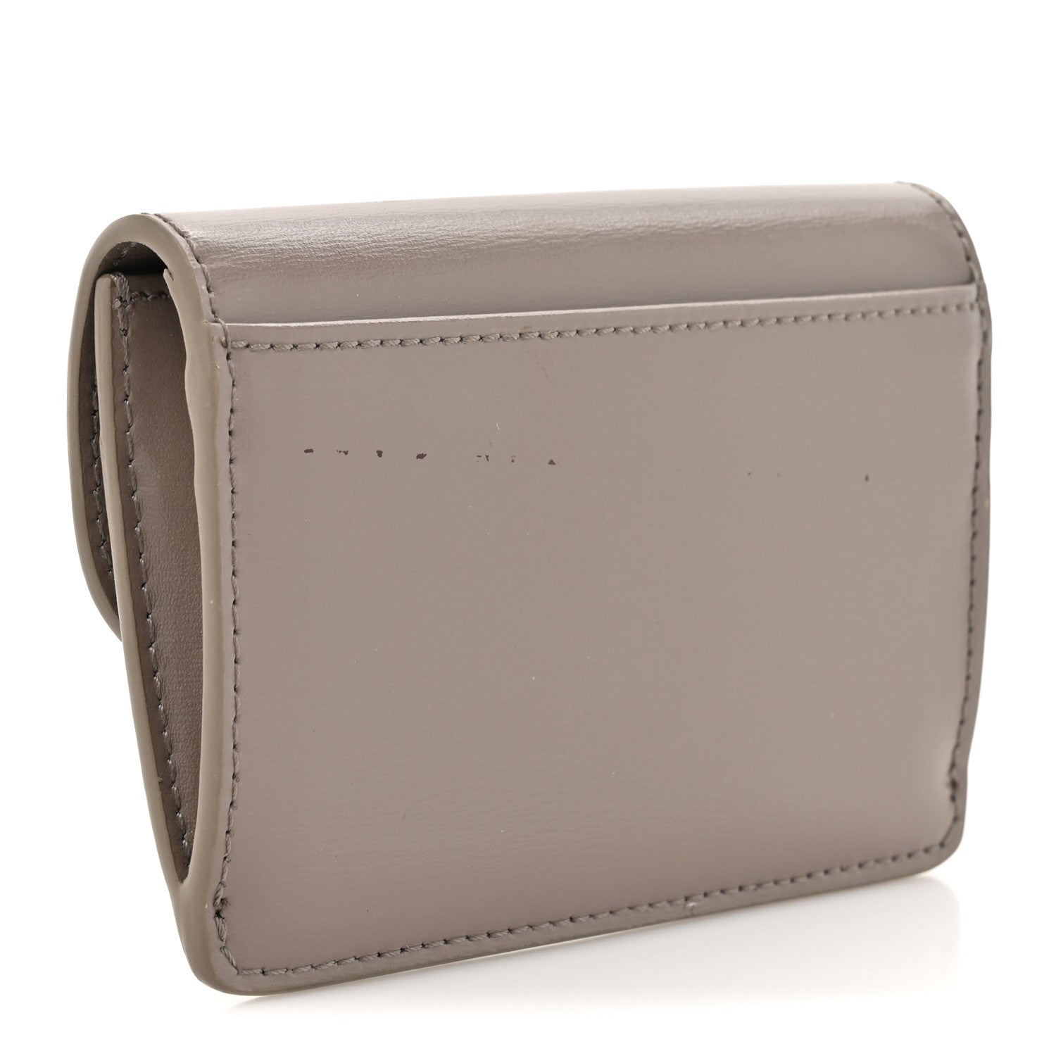 Celine Shiny Calfskin Triomphe Flap Card Holder Pebble 3 of 10