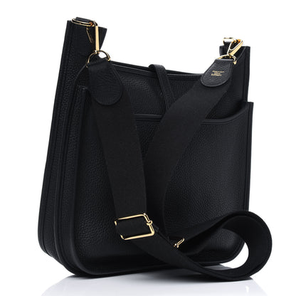 Hermes Taurillon Clemence Evelyne III PM Black 3 of 12