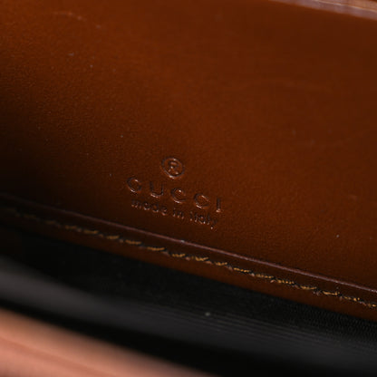 Gucci GG Supreme Monogram Cuoio Toscano Zip Around Wallet Beige Ebony Cuir 6 of 7