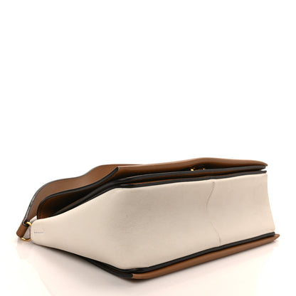 Celine Shiny Smooth Calfskin Medium Frame Shoulder Bag Tan Optic White 4 of 9