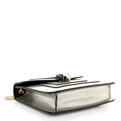 Bulgari Metallic Calfskin Serpenti Forever Crossbody Bag Silver 4 of 10