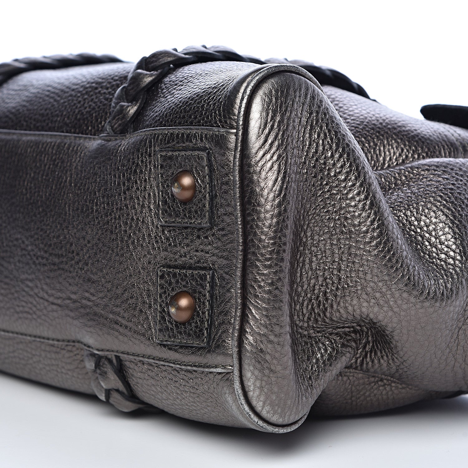 Mulberry Metallic Classic Grain Braided Bayswater 12 of 12