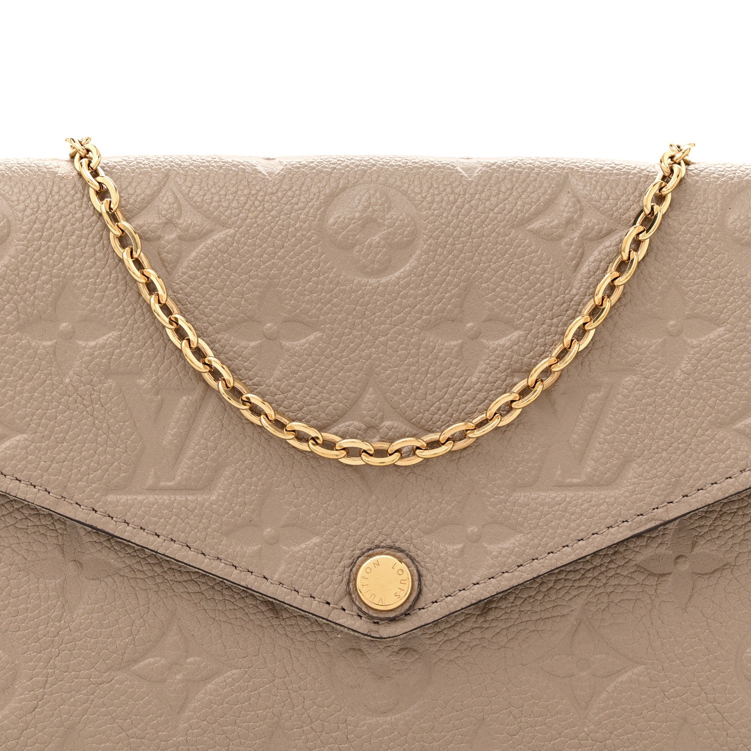 Louis Vuitton Empreinte Pochette Felicie Chain Wallet Tourterelle 8 of 11
