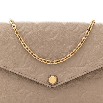 Louis Vuitton Empreinte Pochette Felicie Chain Wallet Tourterelle 8 of 11