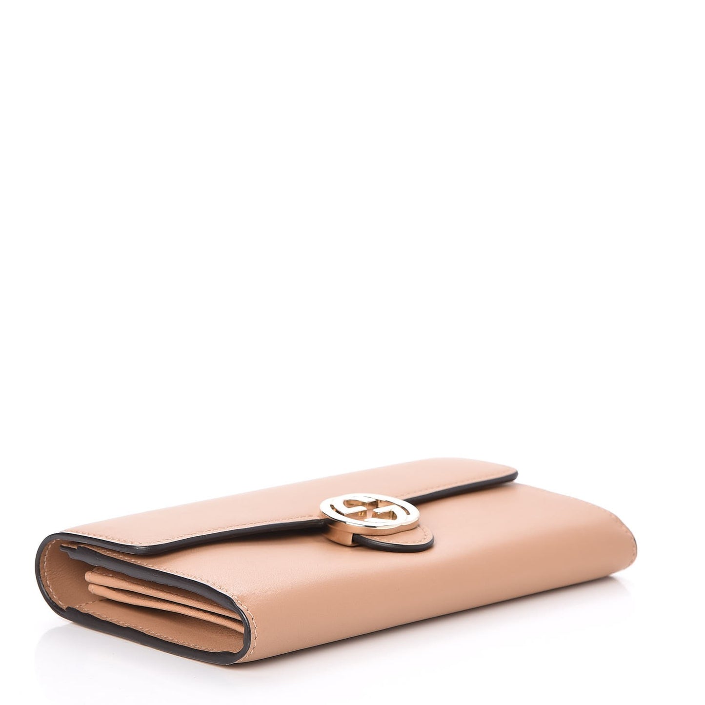 Moon Calfskin Icon Continental Wallet Camelia