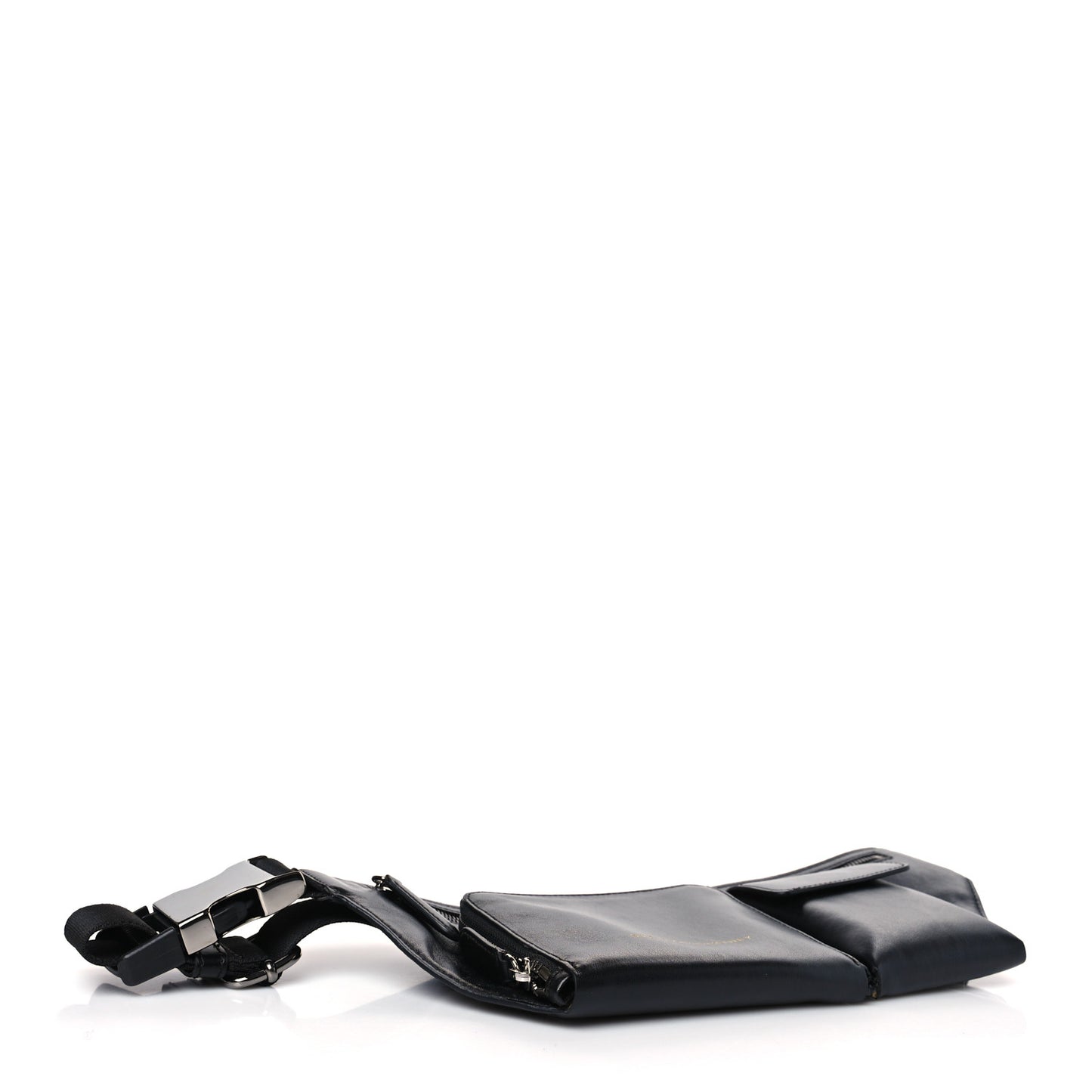Eco Alter Nappa Zipit Belt Bag Black