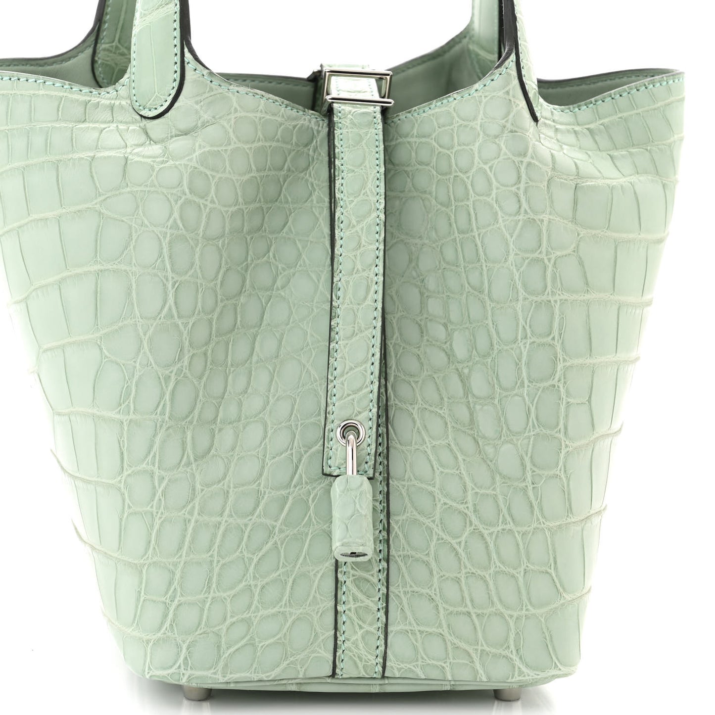 Matte Alligator Picotin Lock 18 Vert D Eau