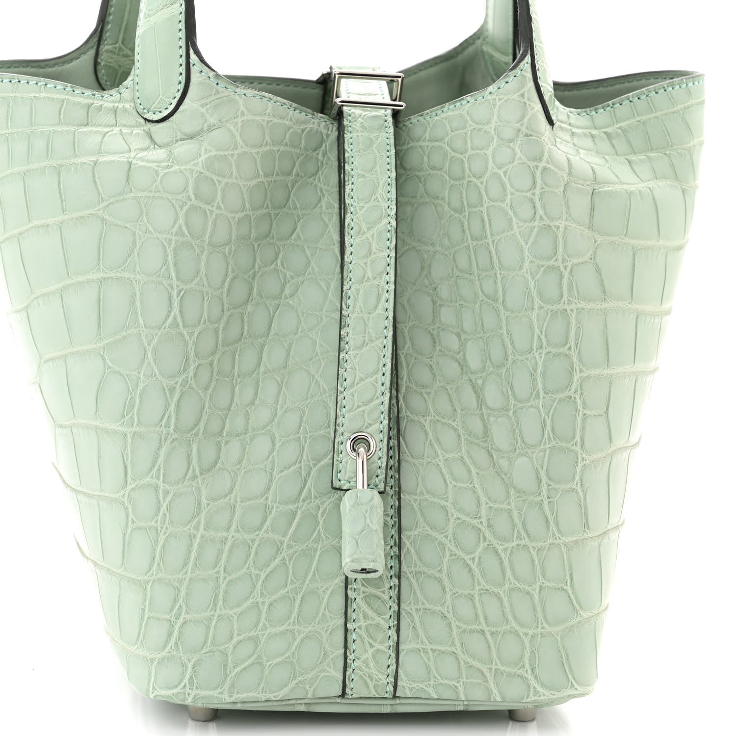 Hermes Matte Alligator Picotin Lock 18 Vert D Eau 8 of 11