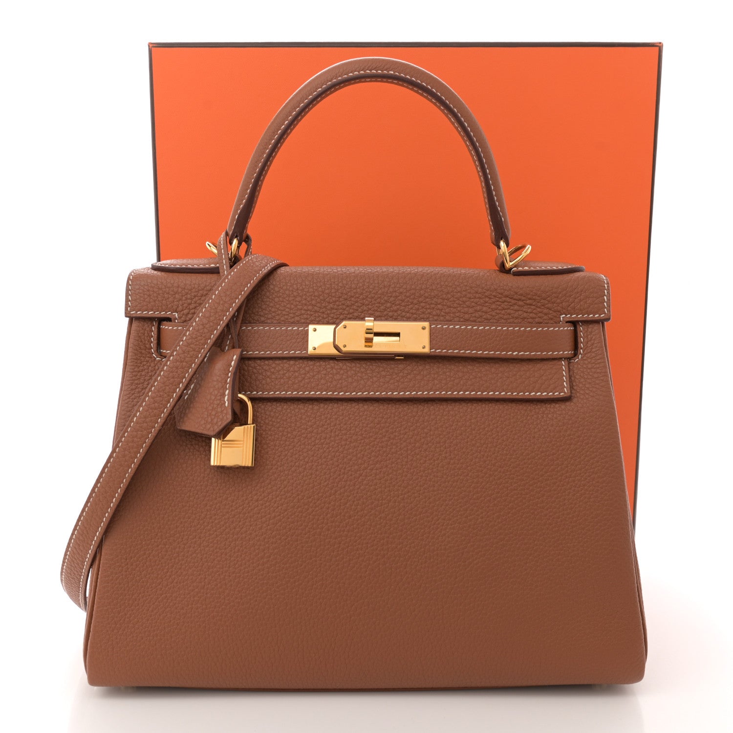 Hermes Togo Kelly Retourne 28 Gold 14 of 14