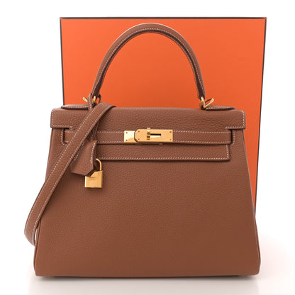 Hermes Togo Kelly Retourne 28 Gold 14 of 14