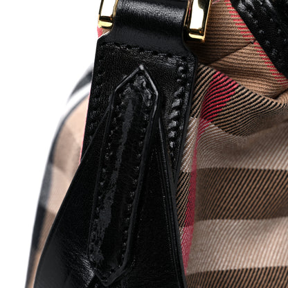Burberry House Check Bridle Calfskin Medium Gosford Hobo Black 11 of 16